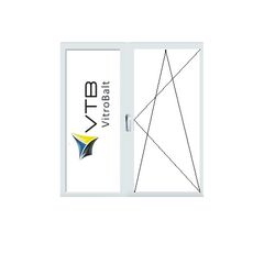 PVC WINDOW OLD LITHUANIAN PROJECT SIZE 1330Х1330 MM
