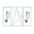 PVC WINDOW 119 SERIES SIZE 1420Х2600 MM