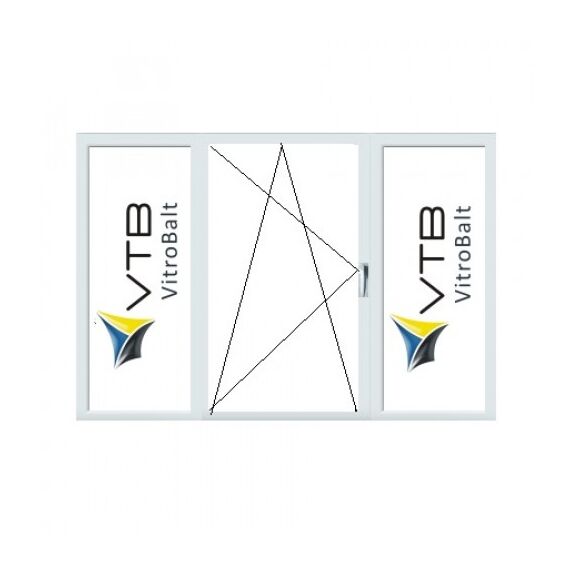 PVC WINDOW 119 SERIES SIZE 1420Х2600 MM