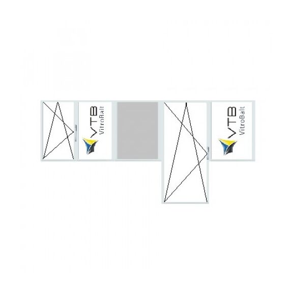PVC LOGS 467.SĒRIJA LODŽIJA IZMĒRS 1330Х4830 MM